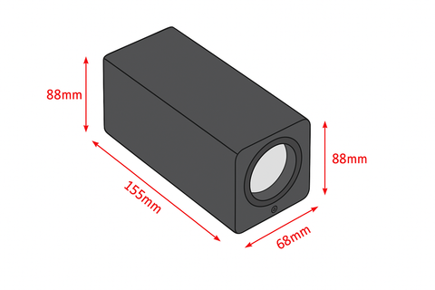 Modern PVC Wall Light – Black & White Up Down GU10 Modern PVC Wall Light – Black & White Up Down GU10