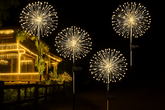 Pack of 4 LED Solar Powered Firework String Light