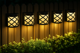 6 x LED Solar Powered Fence Wall Light – Outdoor Waterproof Warm White