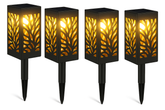 PACK OF 4 LED Dusk to Dawn Stake Lights – Solar Powered Outdoor Lights