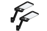 2 x 6W LED Motion Sensor Solar Security Lights – Outdoor Wall Set