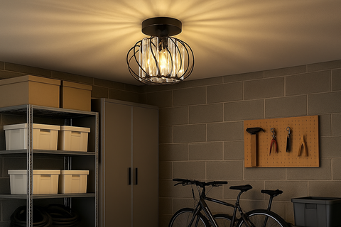 Industrial crystal Semi-Flush Ceiling Light Industrial crystal Semi-Flush Ceiling Light