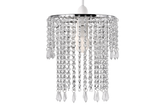 Silver Crystal Pendant Ceiling Light Shade – Modern Easy Fit Chandelier