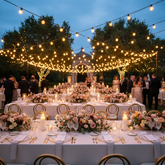 Outdoor Festoon String Lights 200FT (60M) Mains Powered, 104 LED G40 Shatterproof Bulbs, IP45 Waterproof Linkable Garden Lights