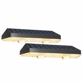 Super Bright Solar Door Fence Wall Lights 2/4 Pack RGB & Warm White IP65 Outdoor Lamp