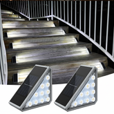 LED Solar Step Lights IP67 Waterproof Outdoor Deck Pathway Lamps