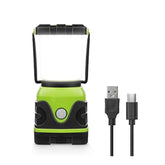 Close-up of LE Lantern showing power button and handle