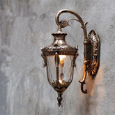 Outdoor black wall lantern with clear glass