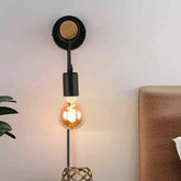 Modern Wood Arm Lighting Wall Lamp In UK - Decorative Light Button Switch Wall Lights Compatible with Living Room