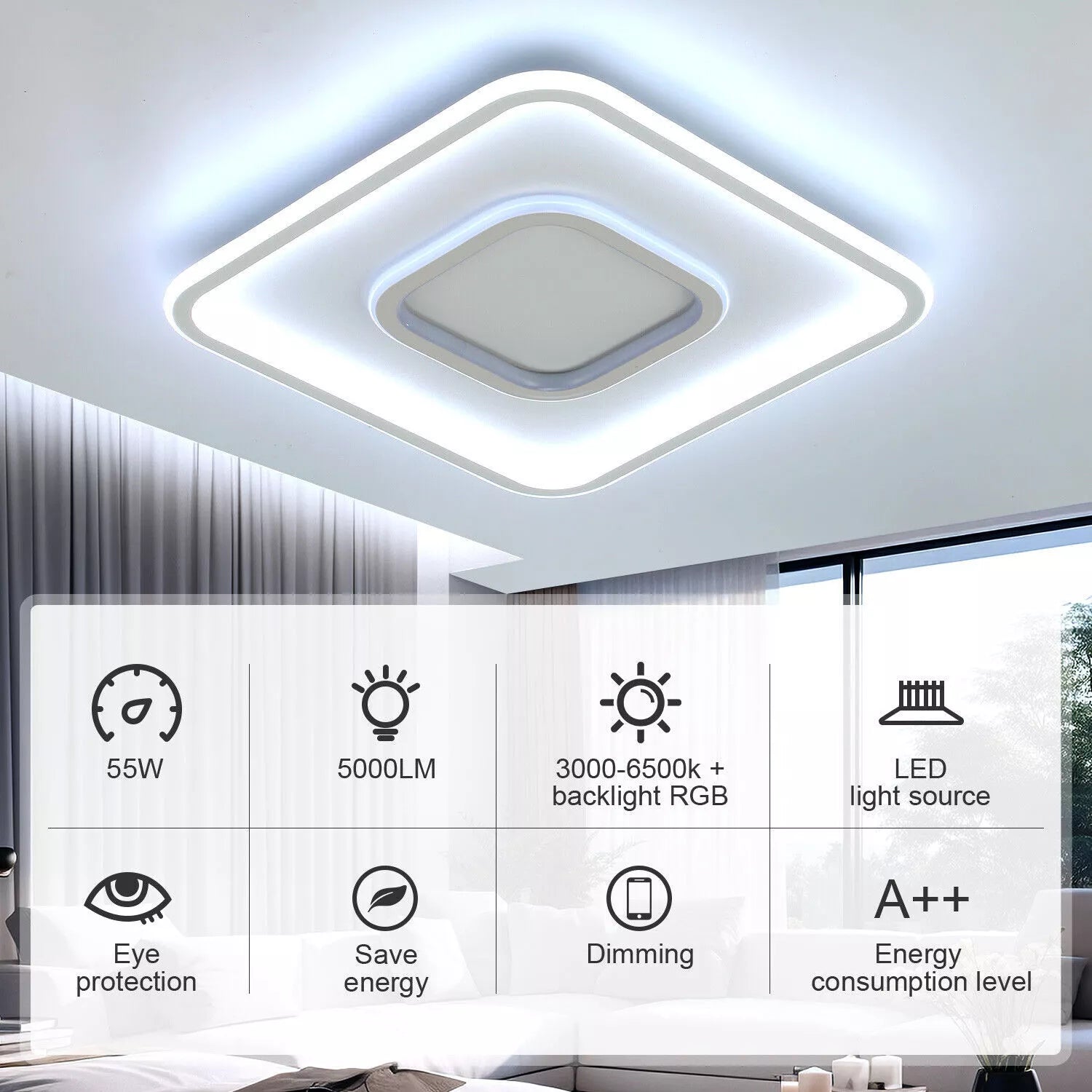 RGB LED light in modern living room
 RGB LED light in modern living room