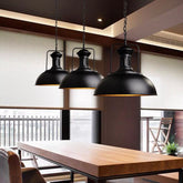 Modern industrial black ceiling pendant light shade