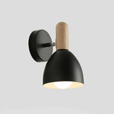 Adjustable Black Wood Vintage Wall Light 350° Rotatable