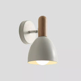 Adjustable White Wood Vintage Wall Light 350° Rotatable