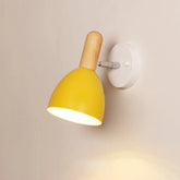 Adjustable Yellow Wood Vintage Wall Light 350° Rotatable