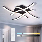 LED Black Dimmable Ceiling Light With Remote 24W
