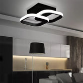 28W Modern Black Flush Square Ceiling Light