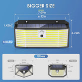 Super Bright Black LED Solar Wall Lights with Motion Sensor – 3000LM