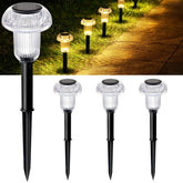 Solar Stake Lights LED Outdoor Garden Pathway Lamp Black Waterproof
