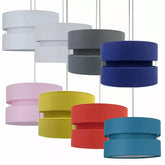 Modern 2-Tier Grey Ceiling Pendant Light Shade UK