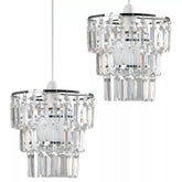 Modern 3-Tier Ceiling Light Shade with Jewel Droplets