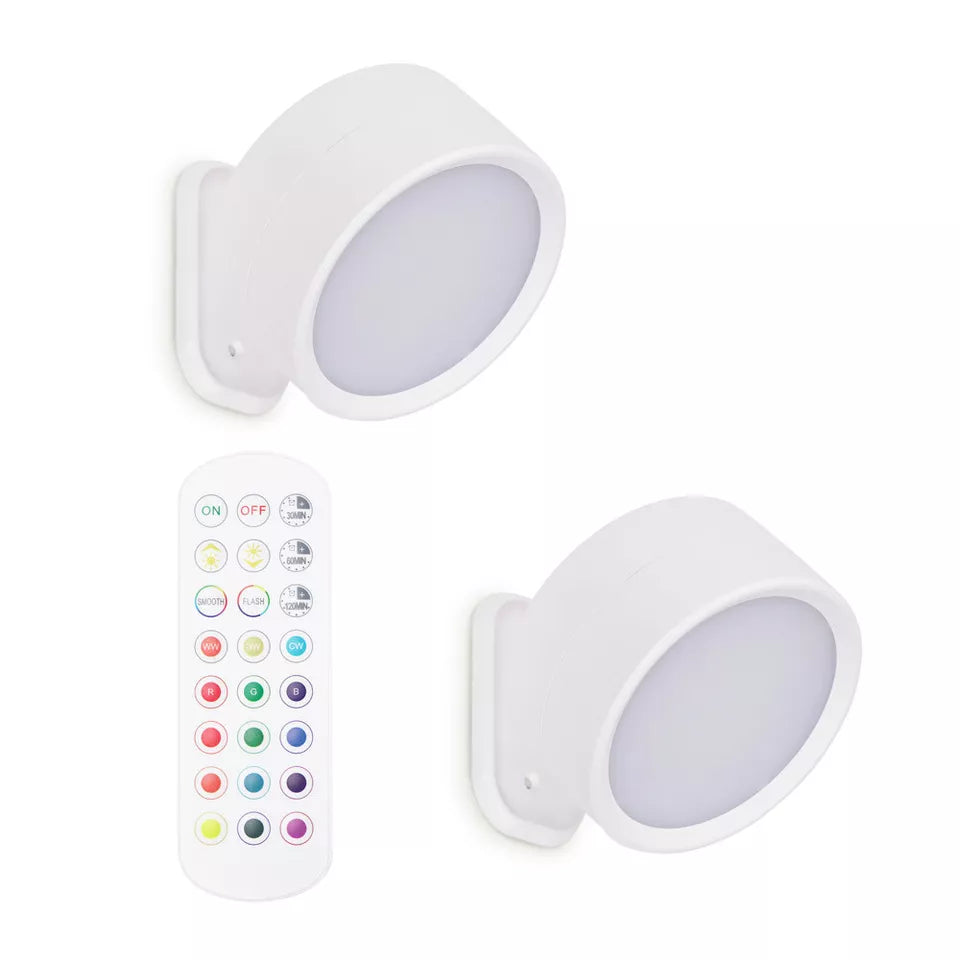 2x rotatable wall lamps with RGB lights UK
 2x rotatable wall lamps with RGB lights UK