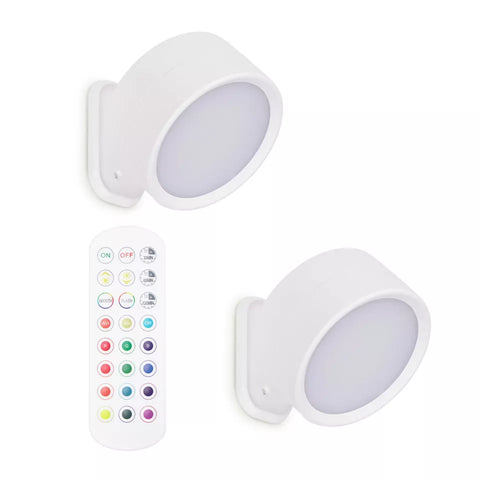 2x rotatable wall lamps with RGB lights UK
 2x rotatable wall lamps with RGB lights UK