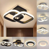 Modern LED ceiling light with remote control installed in a UK living room