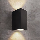 Sleek Black Aluminum LED Wall Light for Garden Use