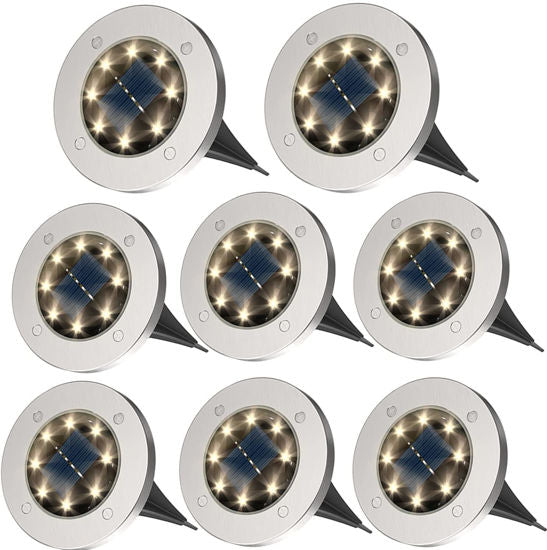 Alpha Star Solar Lights Outdoor Garden 8 LED, Outdoor Solar