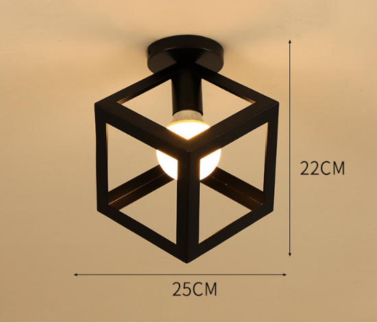 Semi-flush mount ceiling light installed in a cozy bedroom