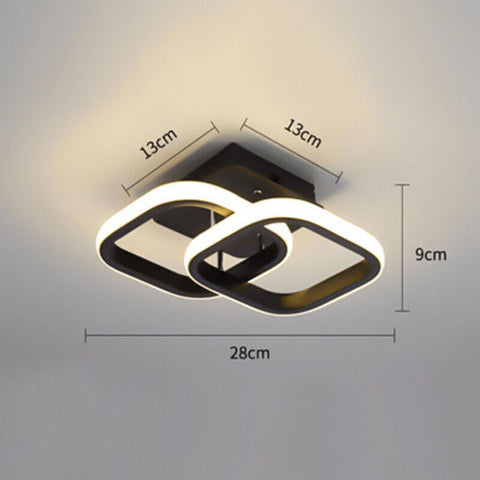 Contemporary square flush ceiling light perfect for UK bedrooms

