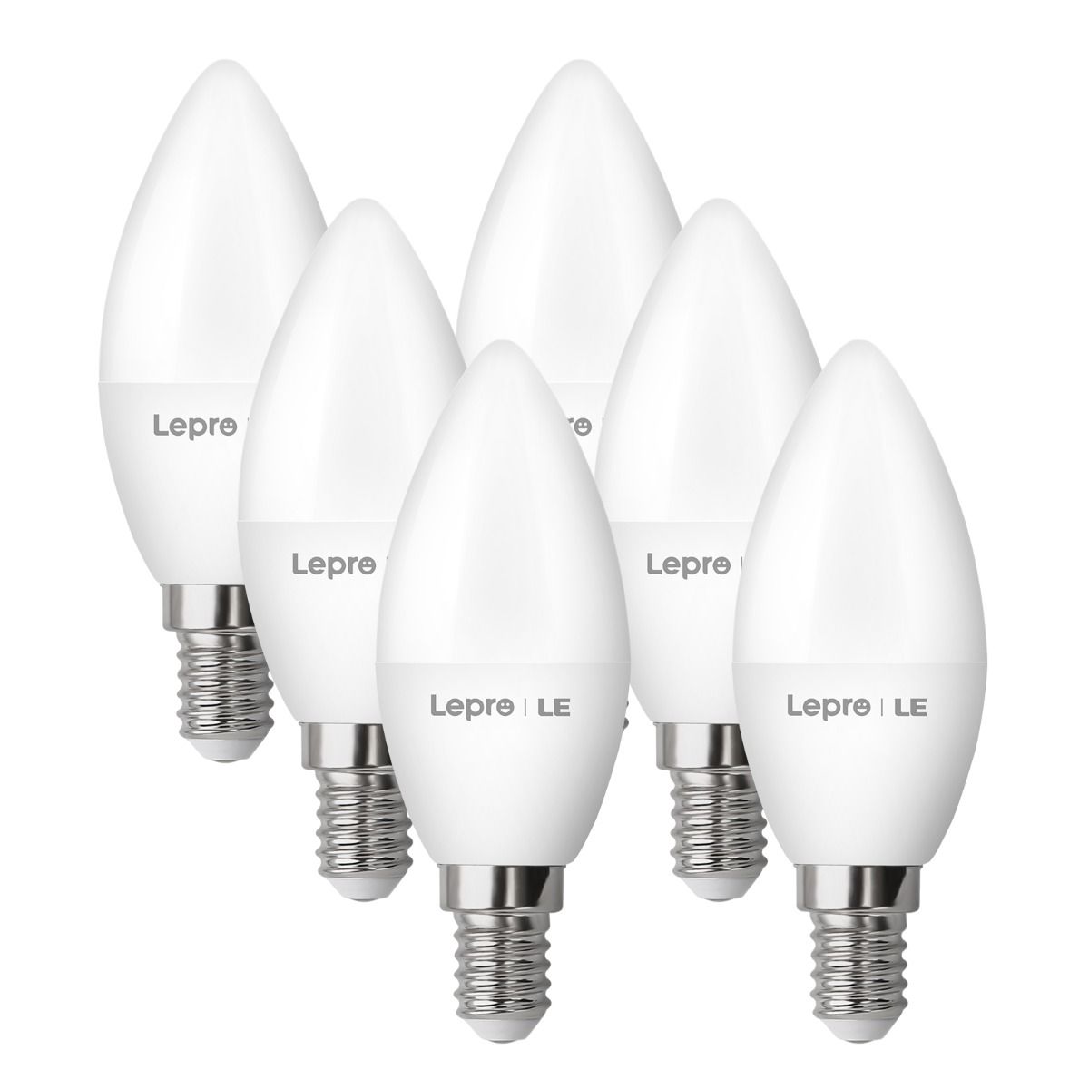 Pack of 6 E14 LED Light Bulb, Small Edison Screw SES Candle Bulbs, 4.9W 470lm, 40W Equivalent E14 Bulb, Warm White 2700K E14 LED Bulb