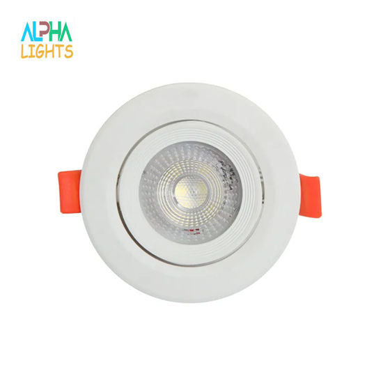 5W Round Recessed Mounted Adjustable SMD Downlight Spotlight Adjustable Recessed LED Downlight For Bedroom, Living Room, Bathroom, Hall, Kitchen