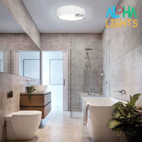 Wireless ceiling light installed in a garage, enhancing visibility and safety