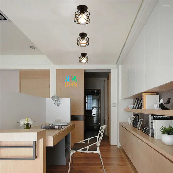 Timeless Black Hallway Ceiling Light for Ambient Lighting

