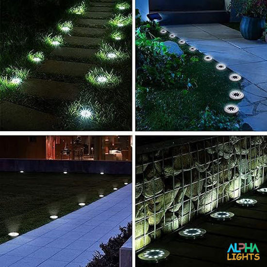 Alpha Star Solar Lights Outdoor Garden 8 LED, Outdoor Solar