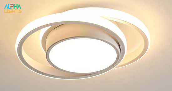 Modern Ceiling Light, 32W LED Ceiling Fixture 2350lm, Warm White 3000K, Round Ceiling Lamp for Bedroom Hallway Balcony Corridor