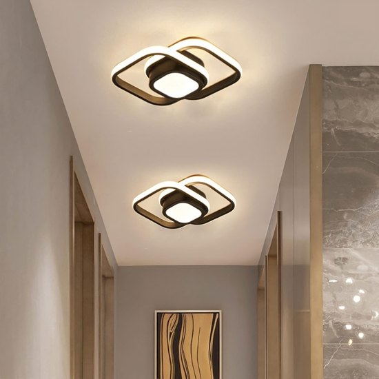 black tricolor LED ceiling lamp indoor