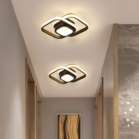 black tricolor LED ceiling lamp indoor