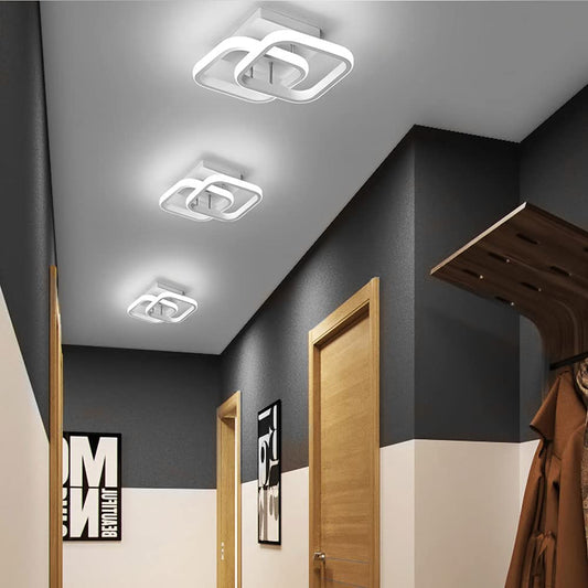 Modern Ceiling Light 22W LED Cool White 6000K, Square LED Ceiling Lamp (White)