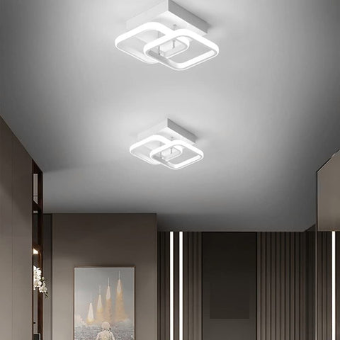 28W LED square ceiling light with smooth frosted diffuser

