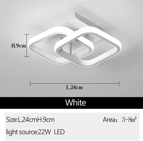 Sleek square flush mount LED ceiling light for modern interiors

