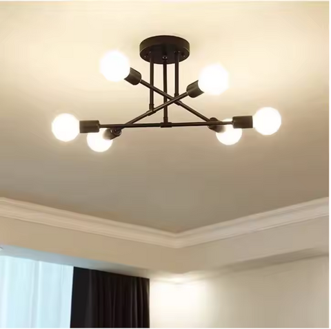 UK Modern Ceiling Fixture Semi-Flush Design

