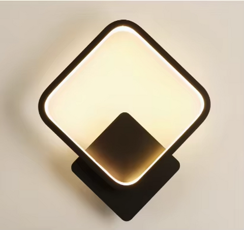 Dimmable indoor LED wall lamp with soft, warm illumination for a cozy ambiance.