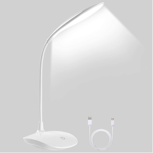 Desk Lamp, USB Portable Eye-Care Table Lamp, 3 Light Modes Office Gooseneck Lamp, LED Desk Lamp, Touch Control