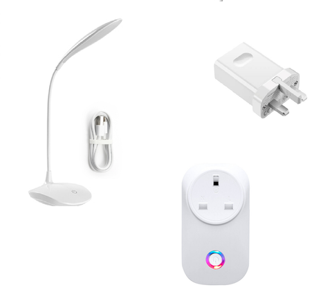 Lamp's compact size fitting seamlessly on a small desk.

