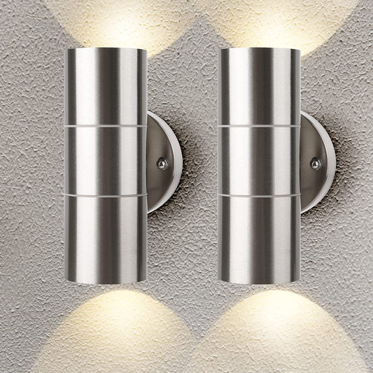 Modern Stainless Steel Up Down Double Wall Spot Light IP65 Outdoor