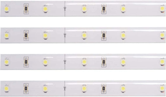 LED Under Kitchen Cabinet Strip Lights Day Light, Plug in Light Bars for Shelf Closet Showcase |Cool White, 4 x 30cm