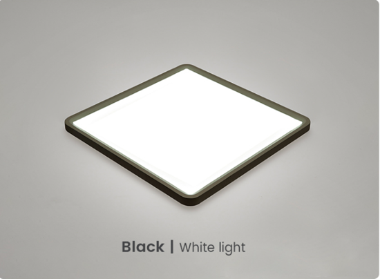 28W LED Square Flush Ceiling Light installed in a modern living room