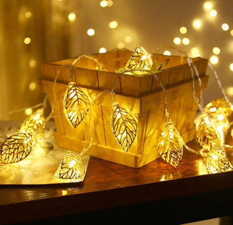 String Lights, 3M 20LED Metal Fairy String Lights Geometric Rose Gold Metal Fairy Lights - thelights4u.com